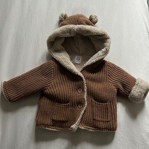 Brown Fuzzy Cardigan